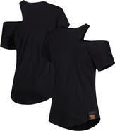 KIYA TOMLIN Women's KIYA TOMLIN Black Washington Commanders Cut Out Tri-Blend Shirt
