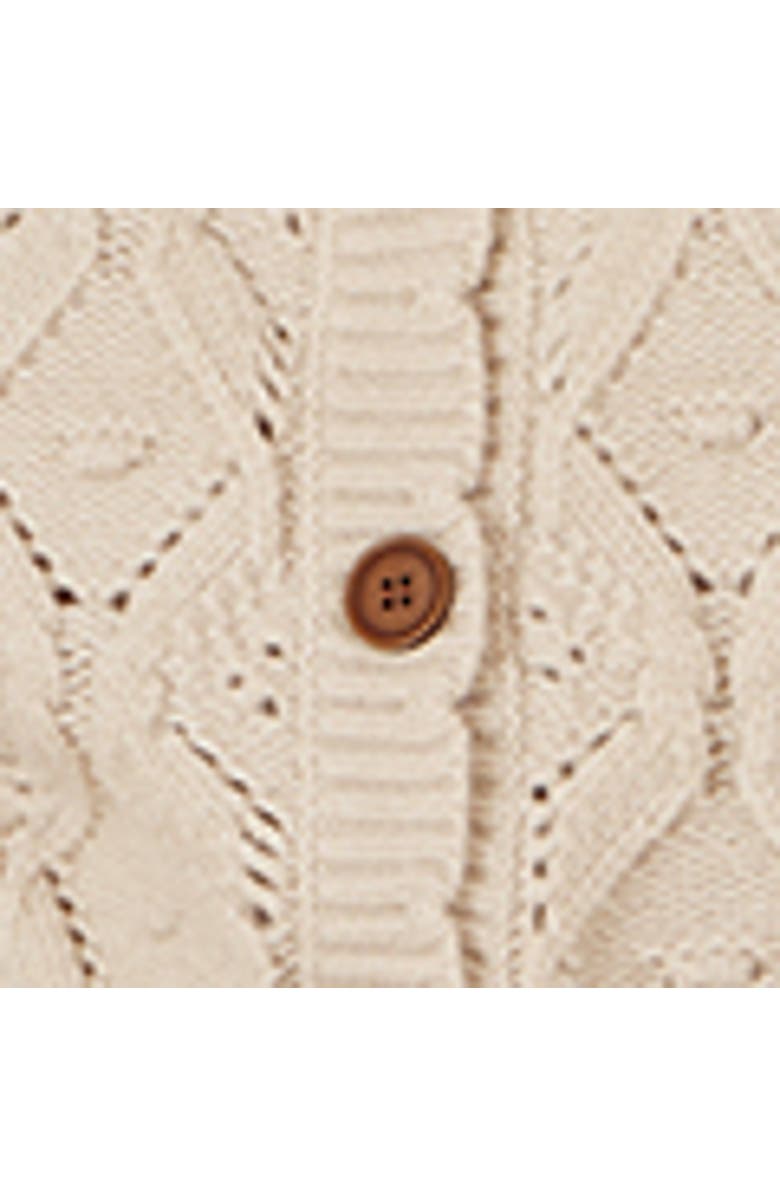 Yumi Button Up Chunky Cable Knit Waistcoat, Alternate, color, Ivory