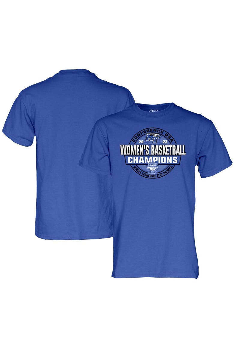 Royal MTSU Blue Raiders 2023 C-USA Women's Basketball Conference Tournament Champions Locker Room T-Shirt, Main, color, Royal