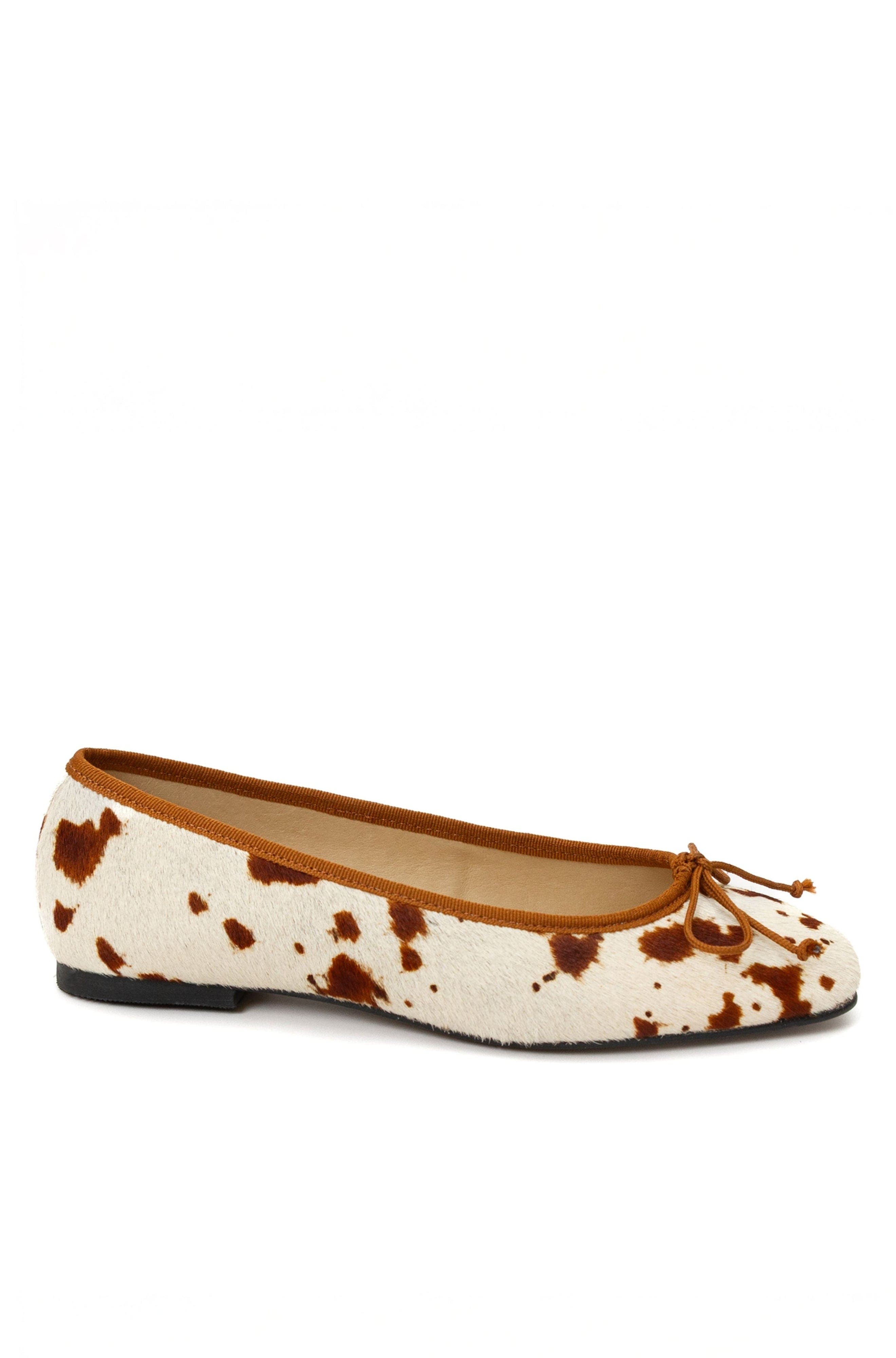 Menina Step Sandrine Ballet Flat, Main, color, Brown/White