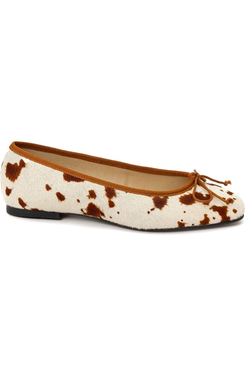 Menina Step Sandrine Ballet Flat, Main, color, Brown/White