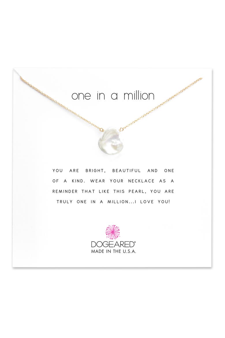 Reminder - One in a Million Keshi Pearl Pendant Necklace, Alternate, color, GOLD