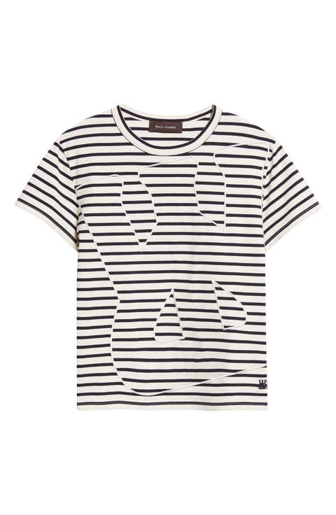 Crown Stripe Crop T-Shirt