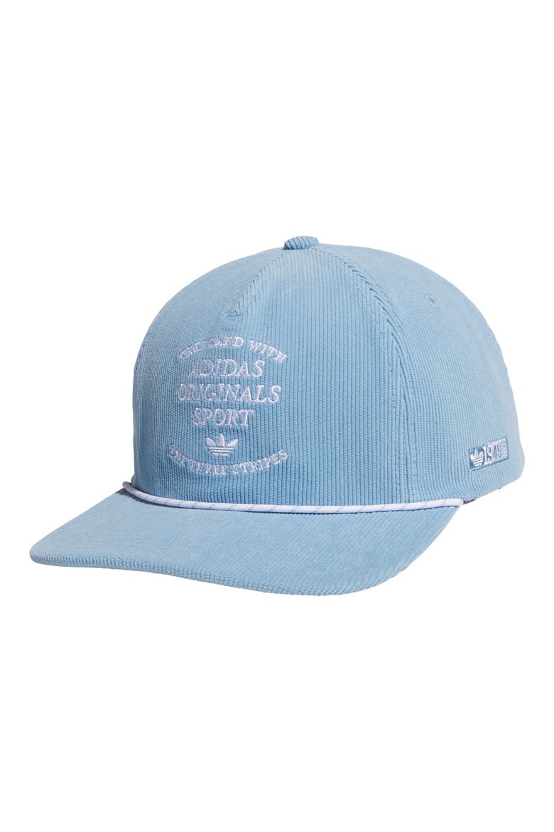 Gender Inclusive Unfair Way Corduroy Baseball Cap, Main, color, ASH BLUE/ WHITE