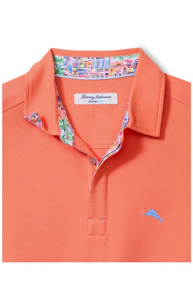 Amalfi Views Five O'Clock IslandZone® Piqué Performance Polo, Alternate, color, DARK CORAL
