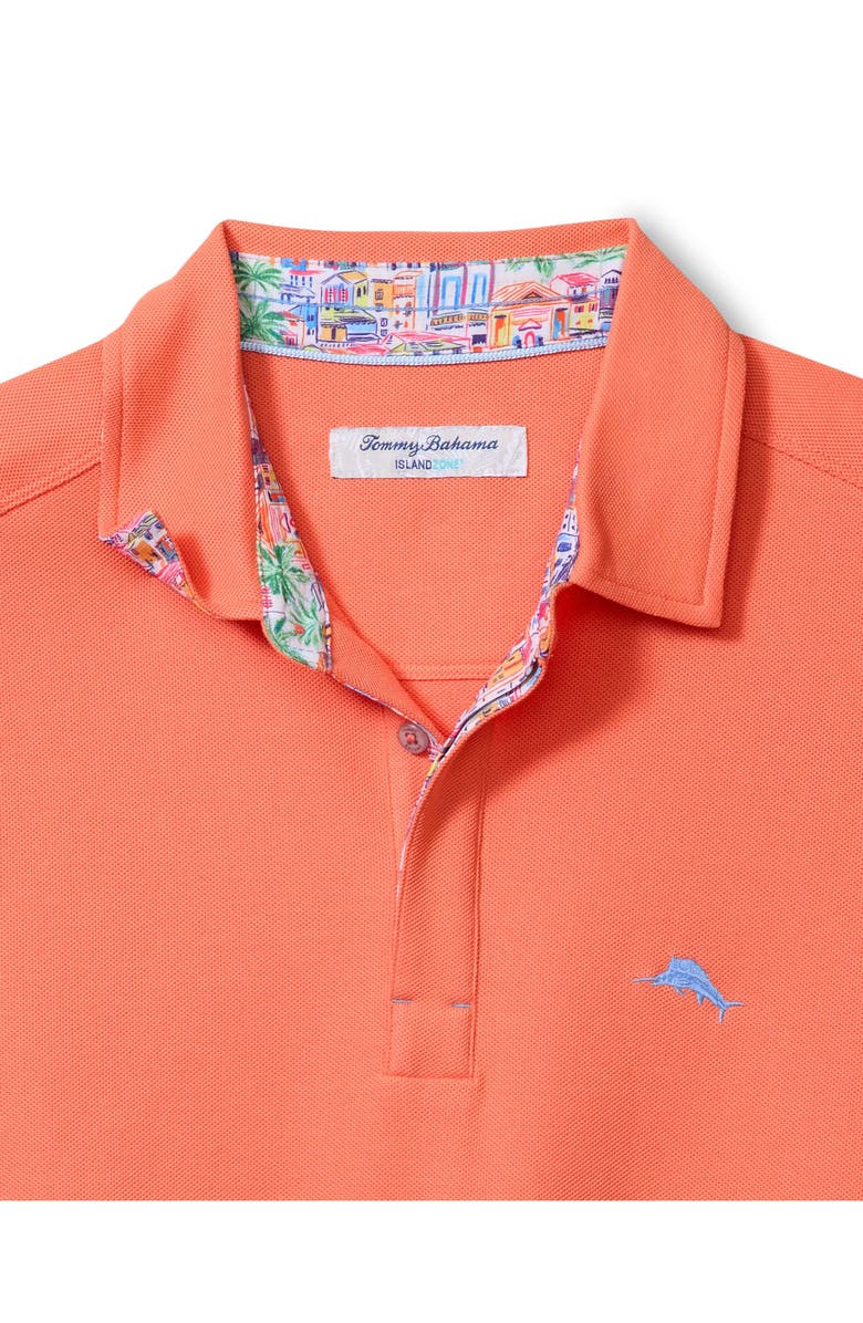 Tommy Bahama Amalfi Views Five O
Clock IslandZone<sup
®</sup
Piqué Performance Polo, Alternate, color, Dark Coral