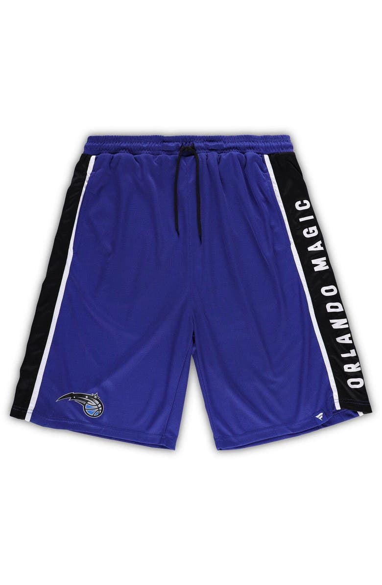 FANATICS Men's Fanatics Branded Blue Orlando Magic Big & Tall Referee Iconic Mesh Shorts, Main, color, Black