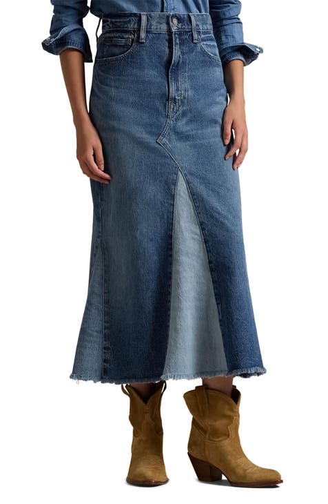 Ralph lauren denim skirt best sale