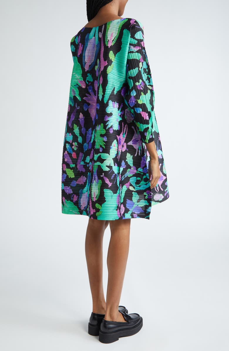 Pleats Please Issey Miyake Dance with New Friends Pleated A-Line Dress, Alternate, color, 