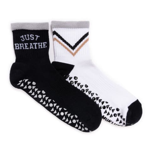 Muk Luks Women’s Studio Socks - 2 Pair Pack Quarter Crew Socks