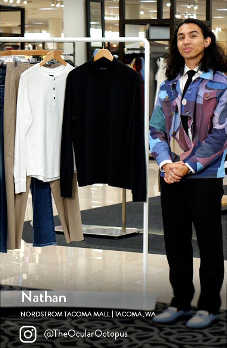 Long Sleeve Mock Neck T-Shirt, sales video thumbnail