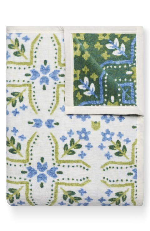 Farmhouse Flowers Throw Blanket