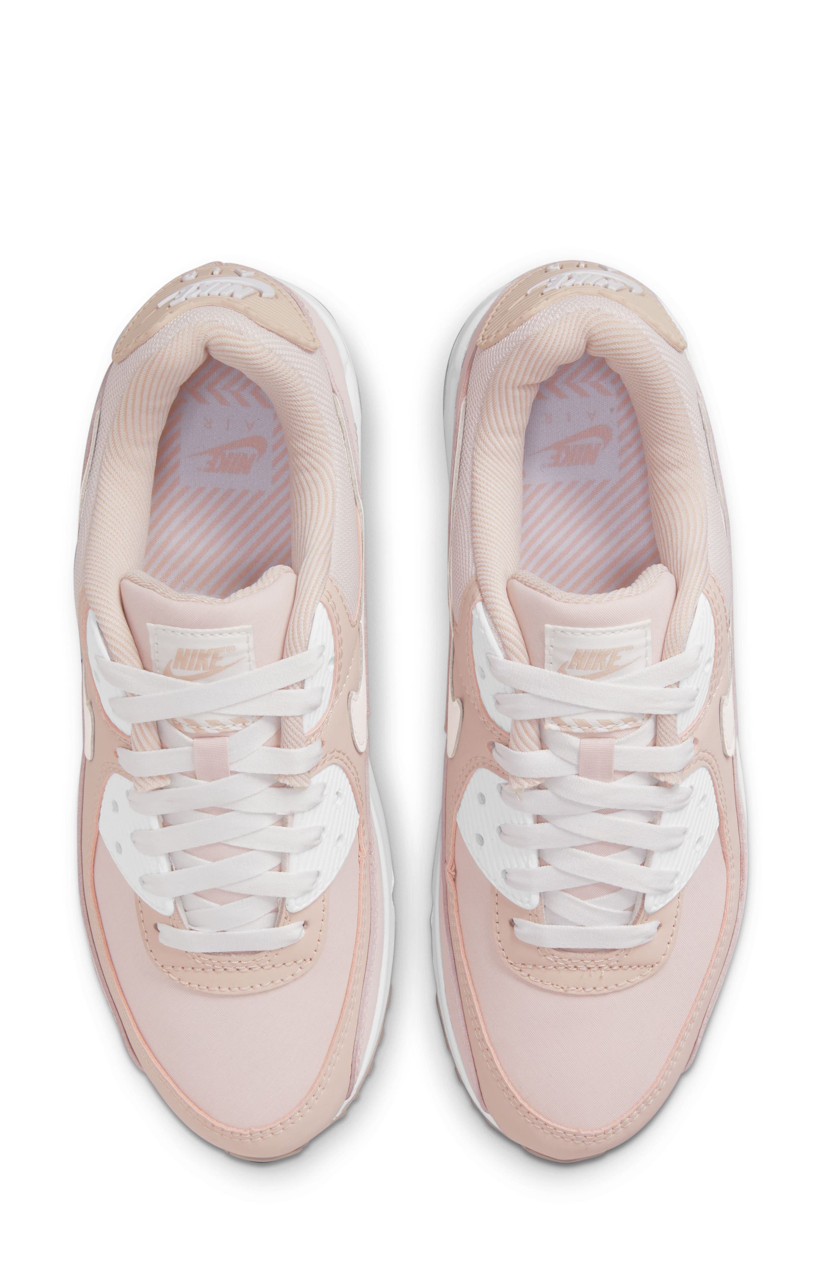 Air Max 90 Sneaker, Alternate, color, BARELY ROSE/ BARELY ROSE/ PINK