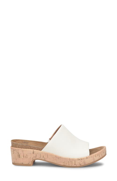 Söfft Cass Platform Slide Sandal In Off White
