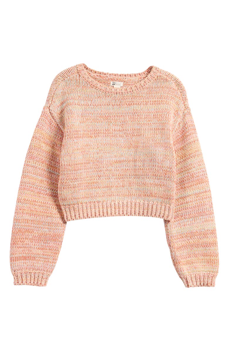 Billabong Vivid Sun Marled Cotton Crewneck Sweater, Main, color, 