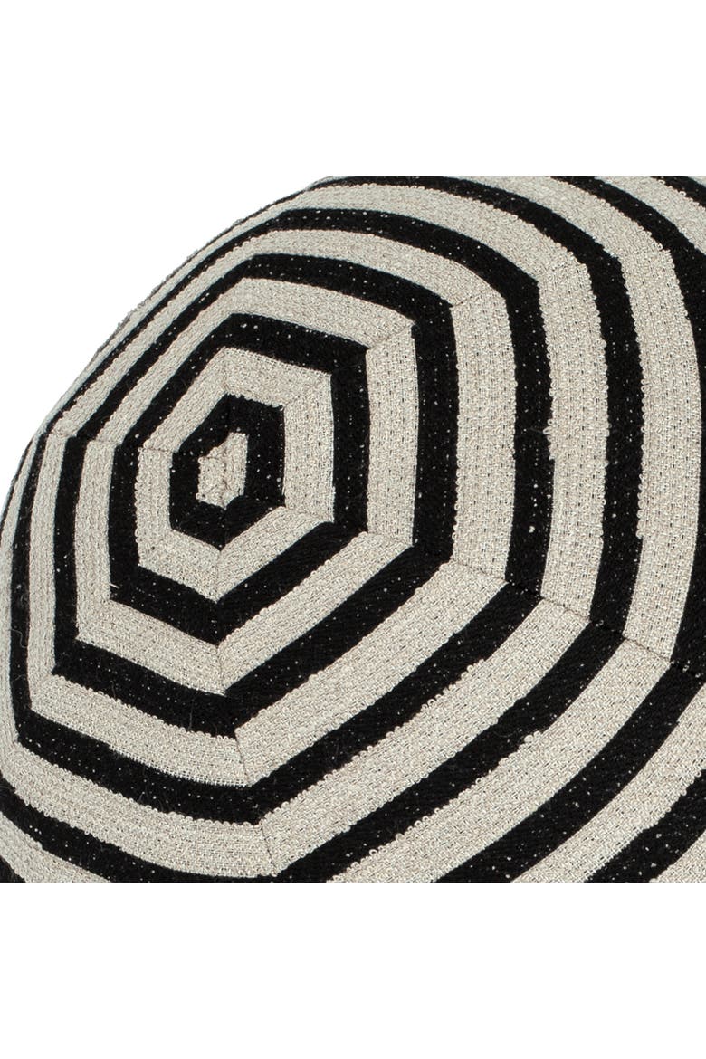 Sincerity Indoor & Outdoor Woven Accent Orb Pillow, Alternate, color, Ebony
