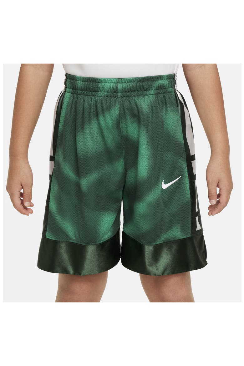 Kids' DRI-Fit Elite Athletic Shorts, Alternate, color, FIR/ WHITE