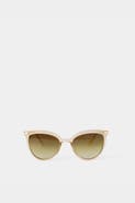 Katie Loxton Ravello Sunglasses in Nude Transparent