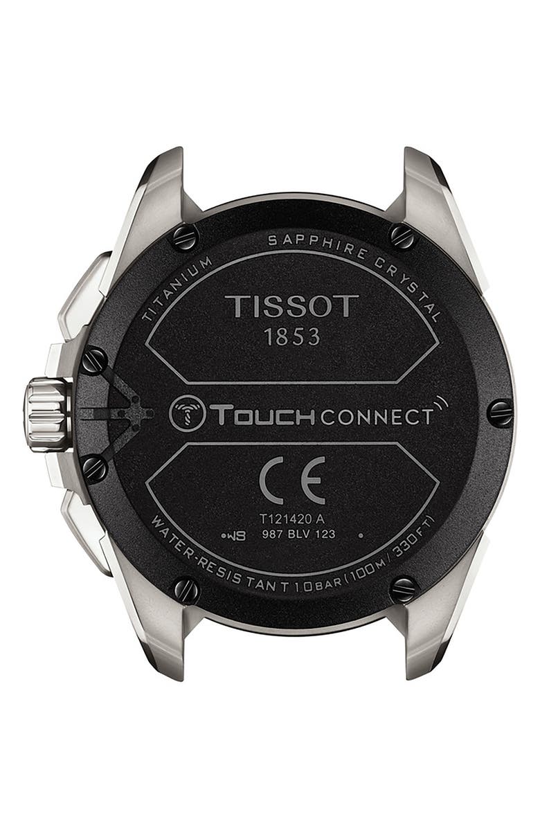 Tissot T-Touch Connect Solar Smart Silicone Strap Watch, 47.5mm, Alternate, color,