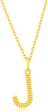 SIMONA Croissant Initial Pendant Necklace