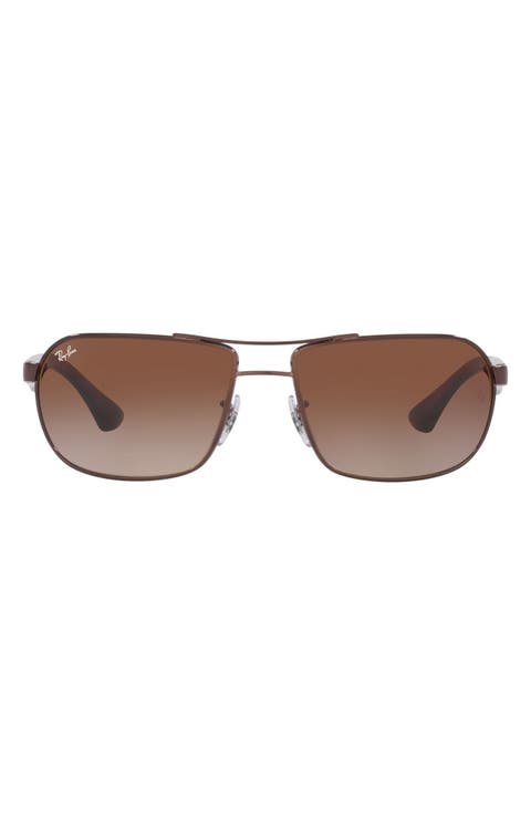 62mm Square Gradient Polarized Sunglasses