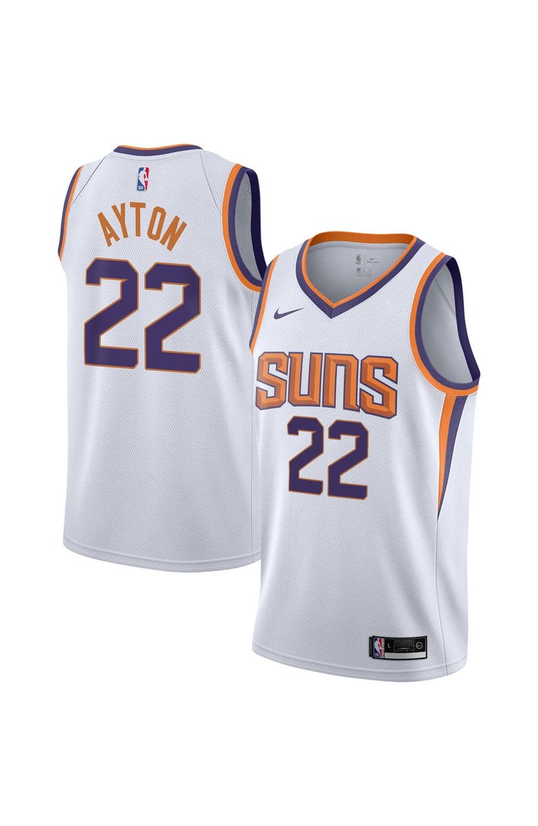 Nike Youth Nike Deandre Ayton White Phoenix Suns Swingman Jersey - Association Edition, Alternate, color,