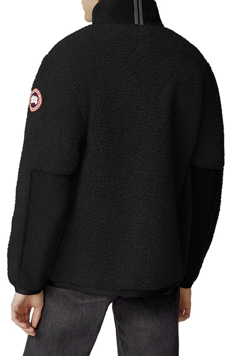 Renfrew Wool Blend Fleece Half Zip Pullover, Alternate, color, BLACK - NOIR