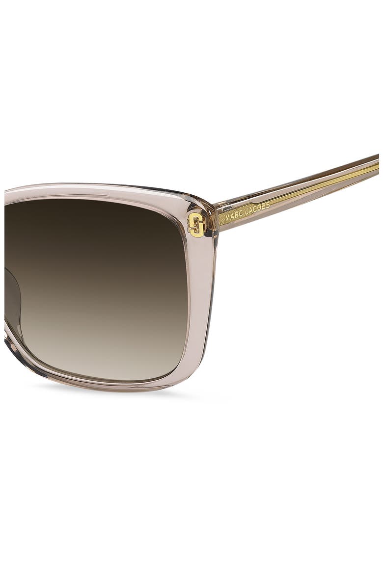 56mm Gradient Butterfly Sunglasses, Alternate, color, NUDE/ BROWN SF