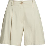 Nordstrom Pleated Linen Blend Shorts