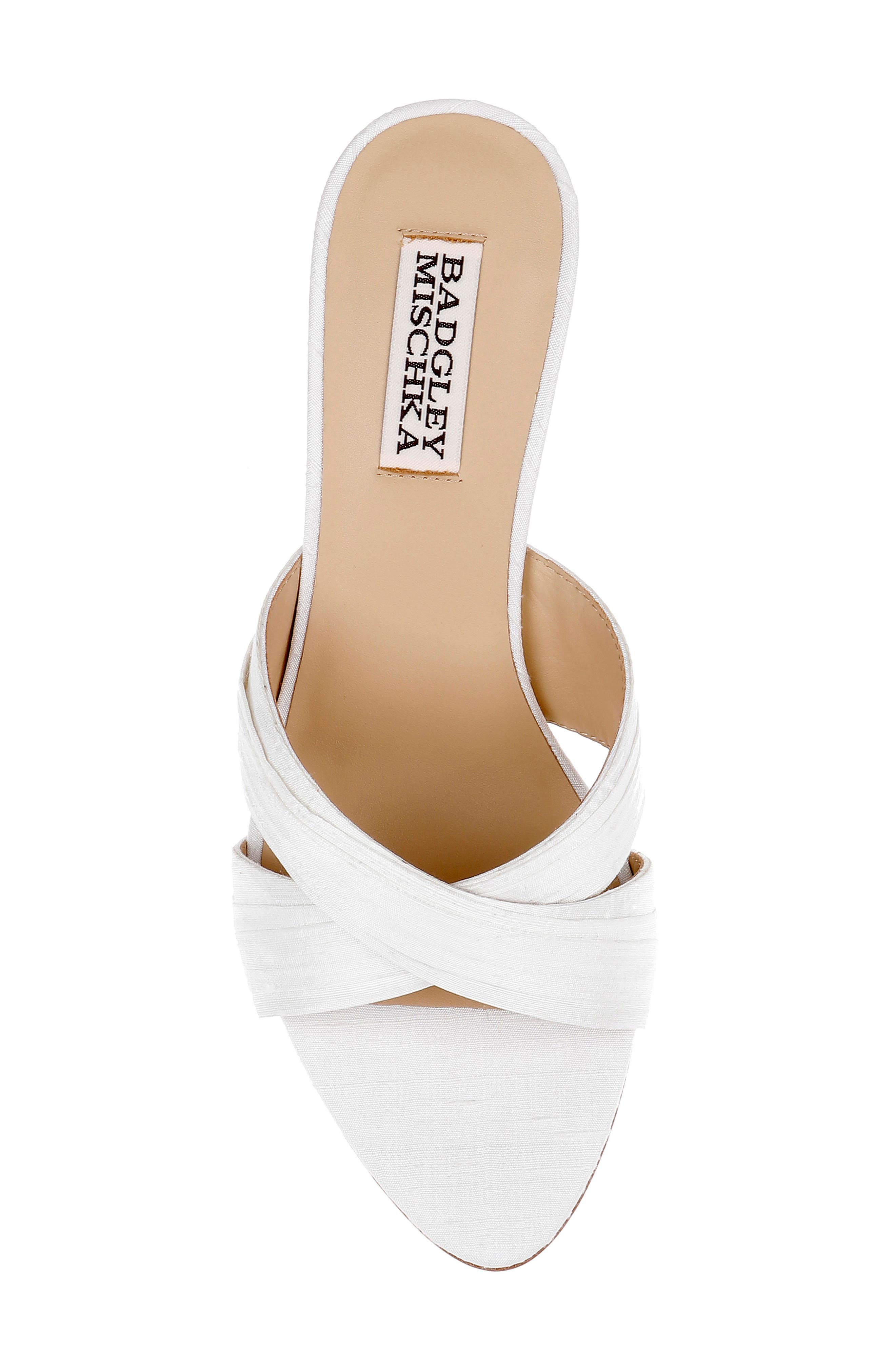 Badgley Mischka Collection Xania Sandal, Alternate, color, Ivory Silk