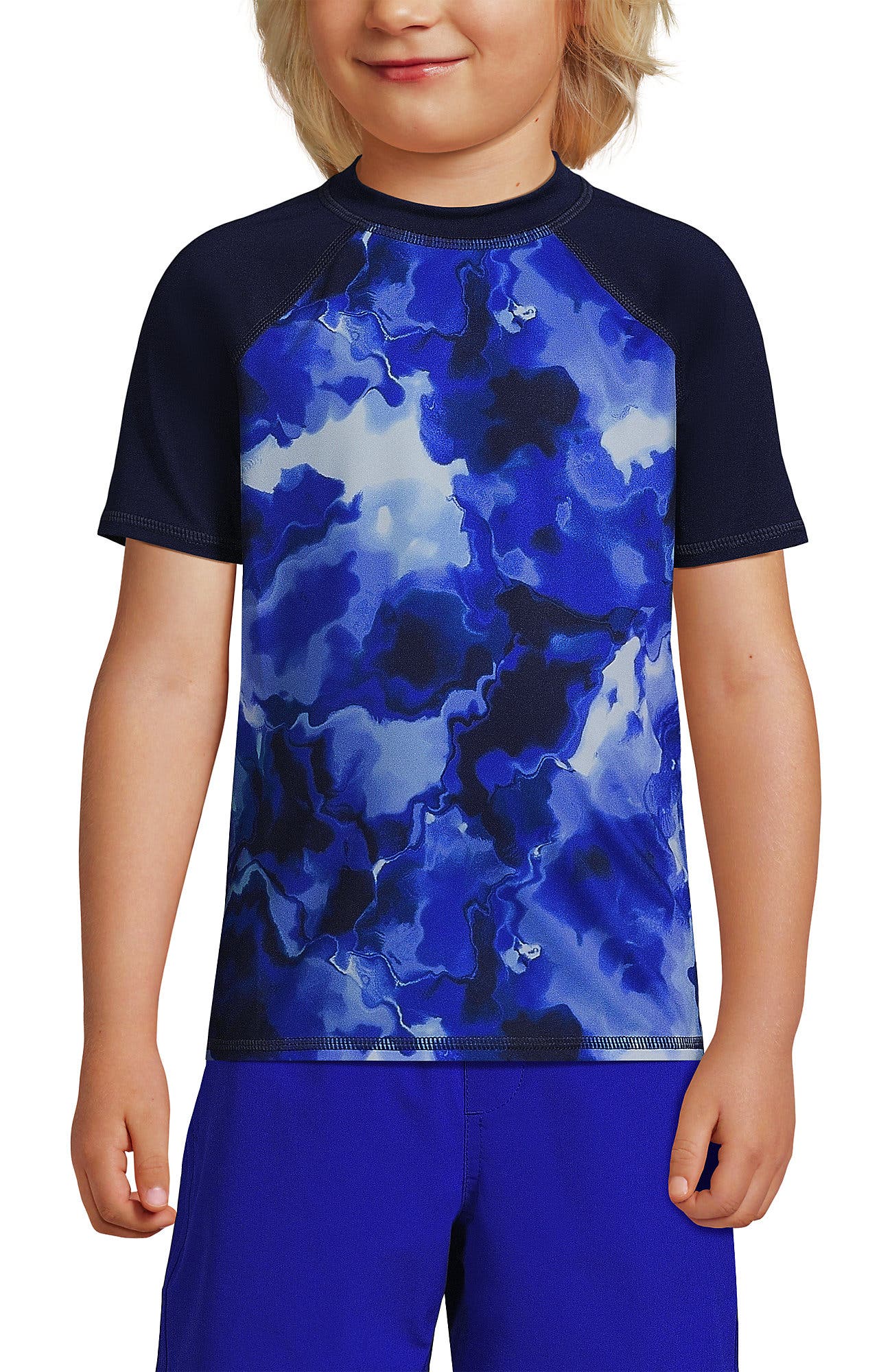Electric Blue Marble Tie Dye