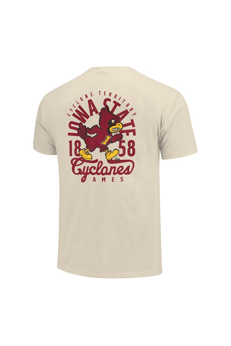 Men's Cream Iowa State Cyclones Comfort Colors Mascot Overlay T-Shirt, Alternate, color, Cream