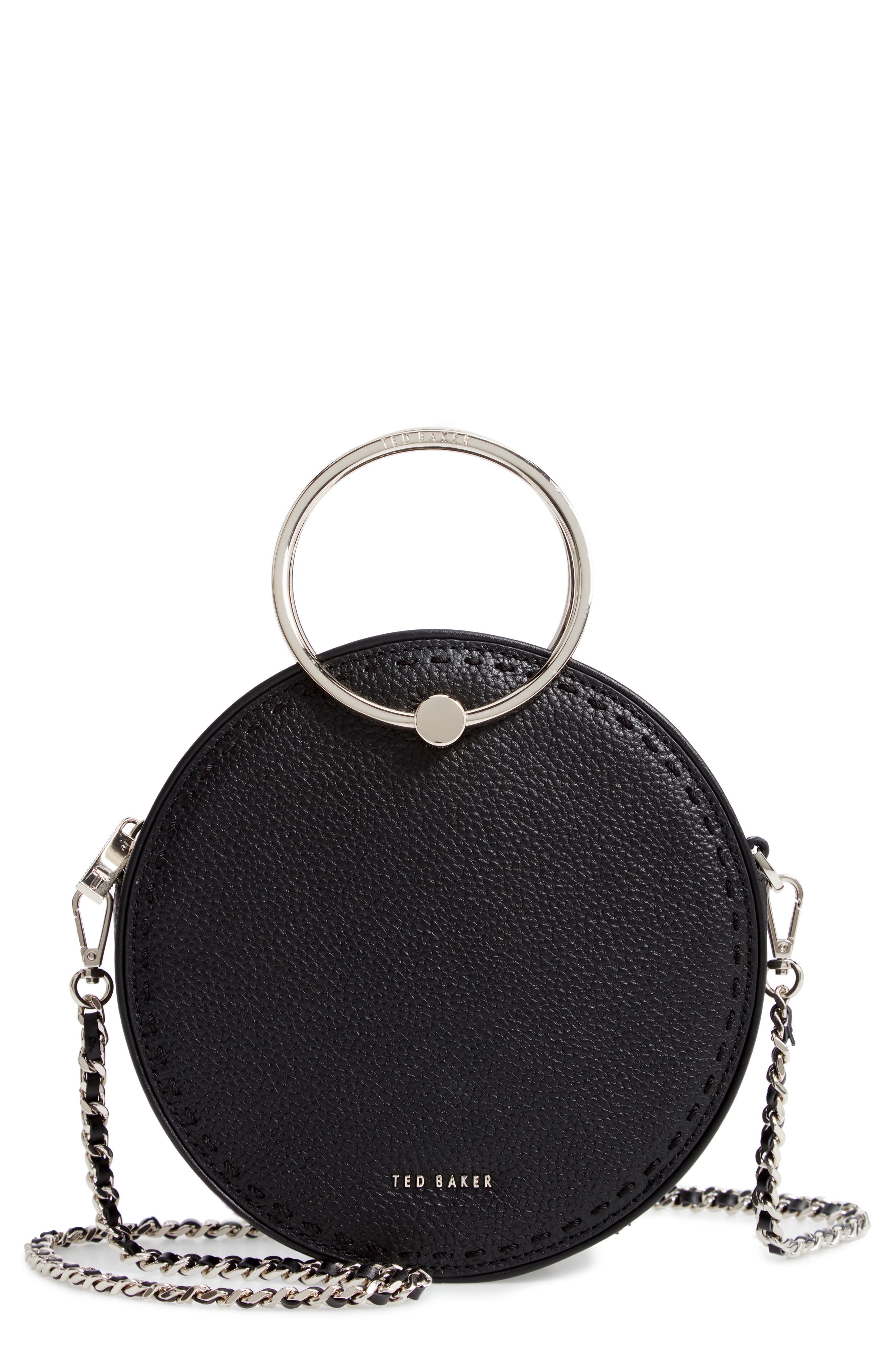 Ted Baker London Maddie Circle Leather Crossbody Bag, Main, color, 