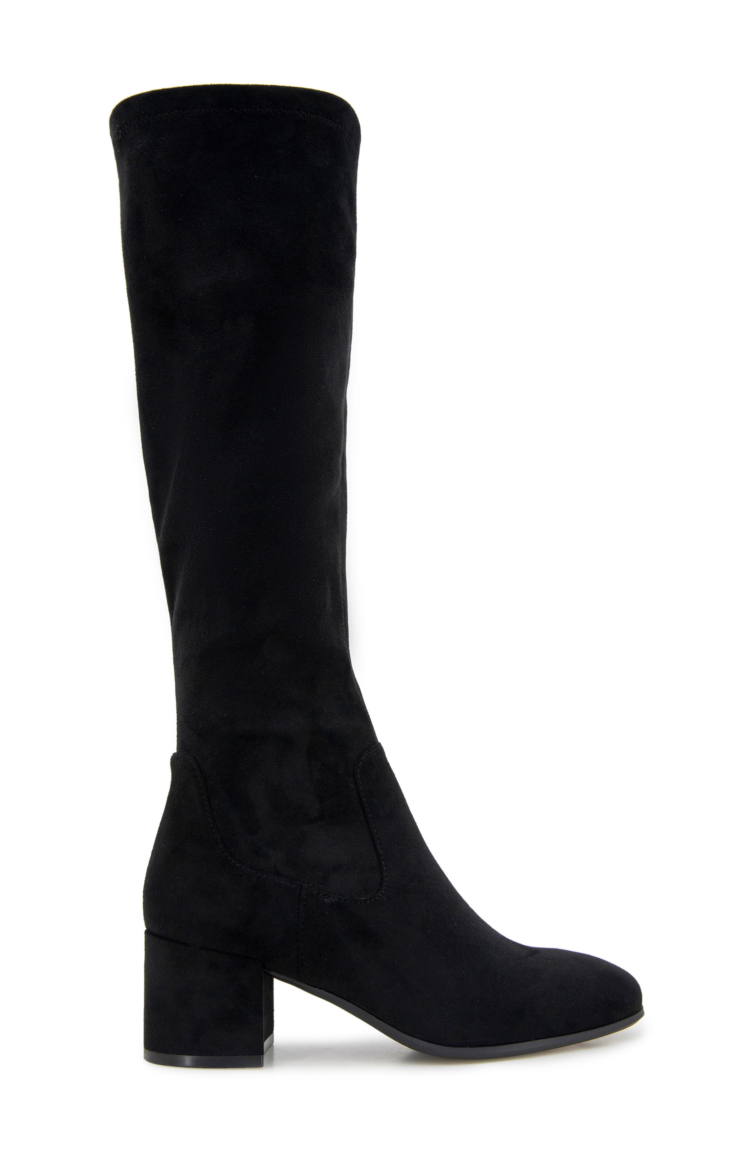 Reaction Kenneth Cole Rida Stretch Knee High Boot, Alternate, color, Black Micro