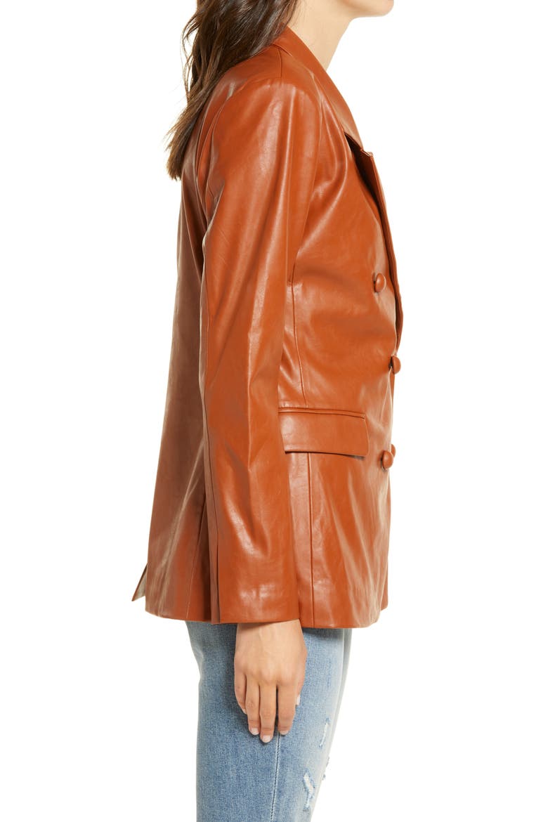 The Nightingale Faux Leather Blazer, Alternate, color, WHY NOT