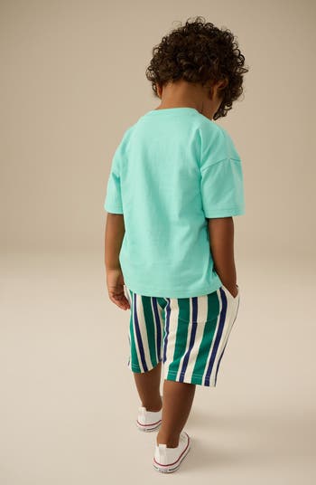 Kids' Stripe Cotton Polo & Shorts Set