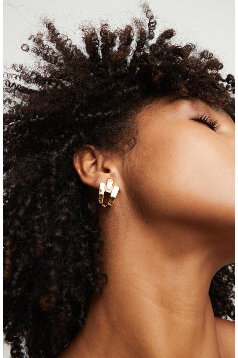 18K Gold-Plated Earrings, Alternate, color, Gold