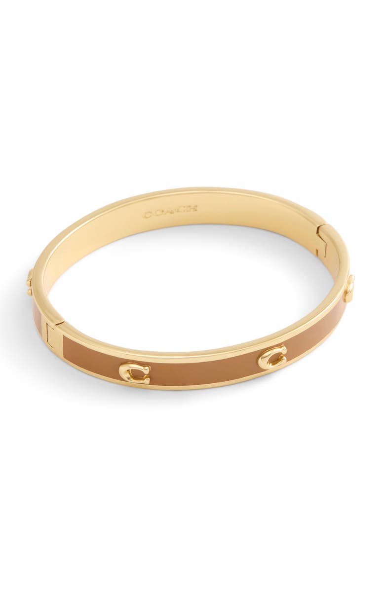 COACH Logo Enamel Hinge Bracelet, Alternate, color, 