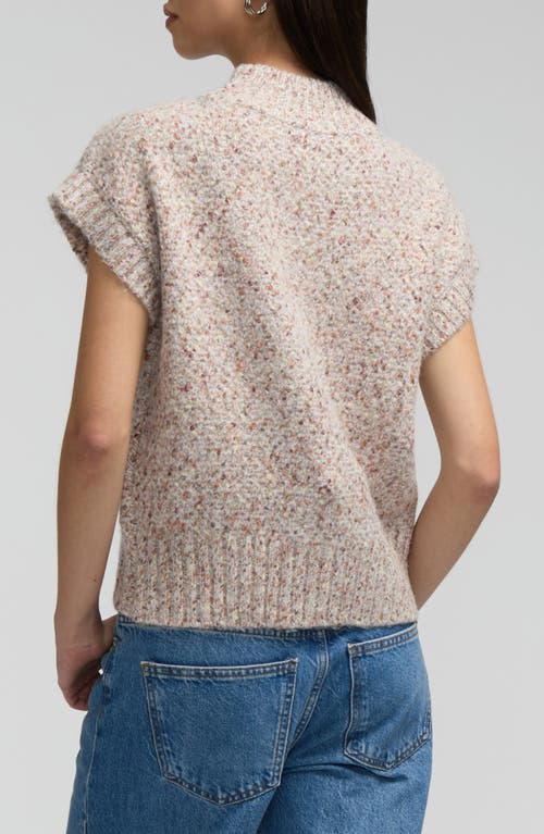 Nvlt Marled Mock Neck Cap Sleeve Sweater In Multi