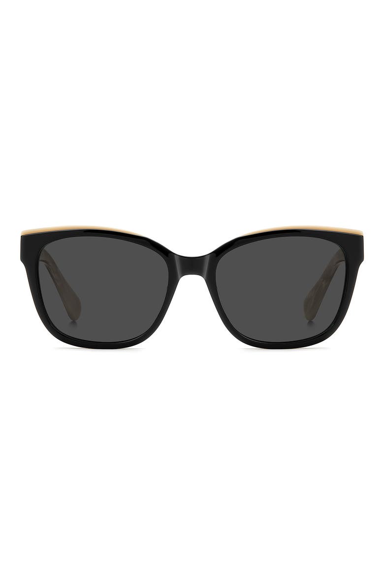 fatimah 55mm rectangular sunglasses, Main, color, BLACK BEIGE/ GREY