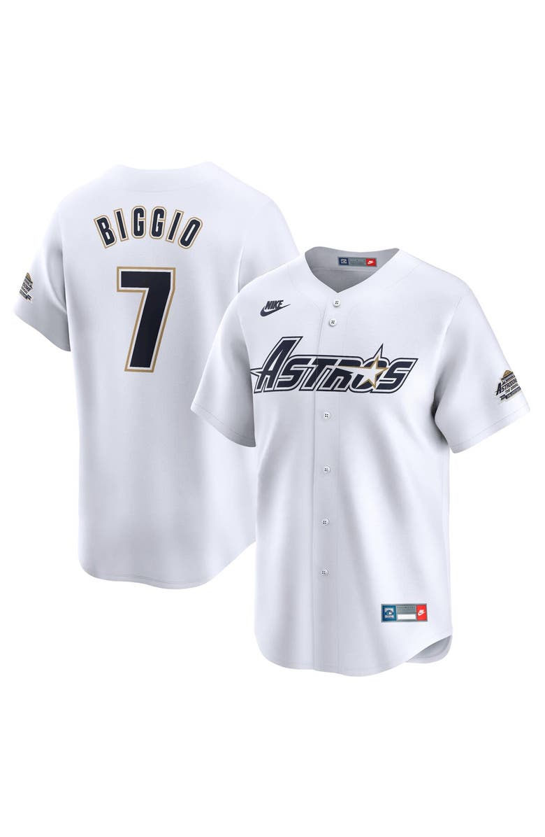 Nike Men's Nike Craig Biggio White Houston Astros Throwback Cooperstown Collection Limited Jersey, Main, color, White