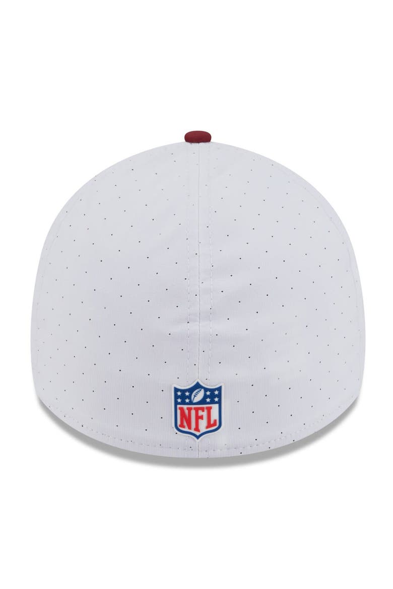 Men's New Era  White/Burgundy Washington Commanders 2025 NFL Training Camp 39THIRTY Flex Hat, Alternate, color, White