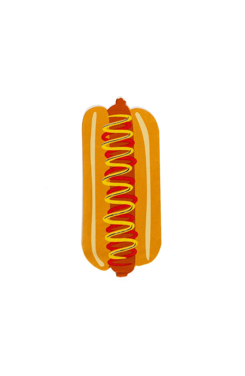 Jollity & Co. 4th of July Patriotic Hot Dog Guest Napkins, Main, color, Assorted Pre-Pack