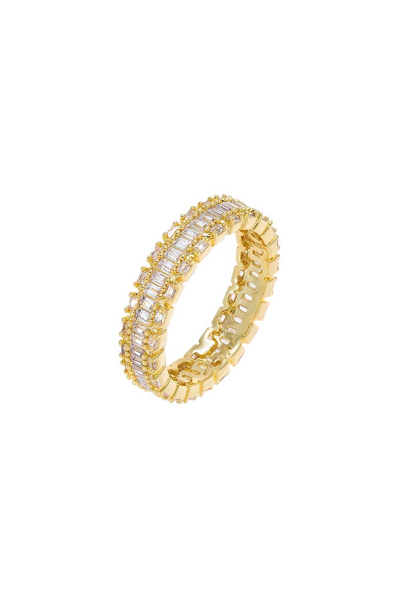 CZ X Baguette Eternity Ring, Main, color, Gold
