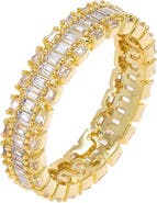 BY ADINA EDEN CZ X Baguette Eternity Ring