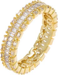 BY ADINA EDEN CZ X Baguette Eternity Ring