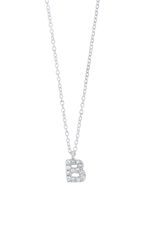 Icon Diamond Initial Pendant Necklace
