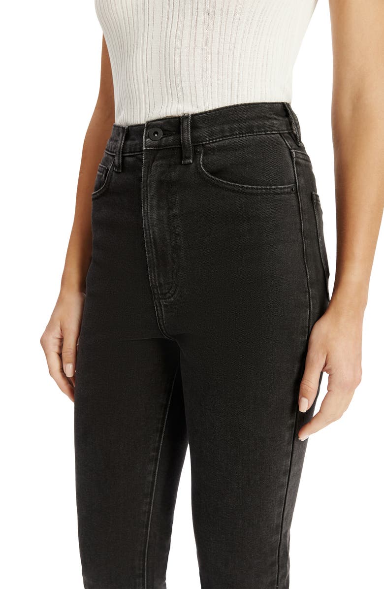Bardot Heidi Straight Leg II Crop Jeans, Alternate, color, Washed Black