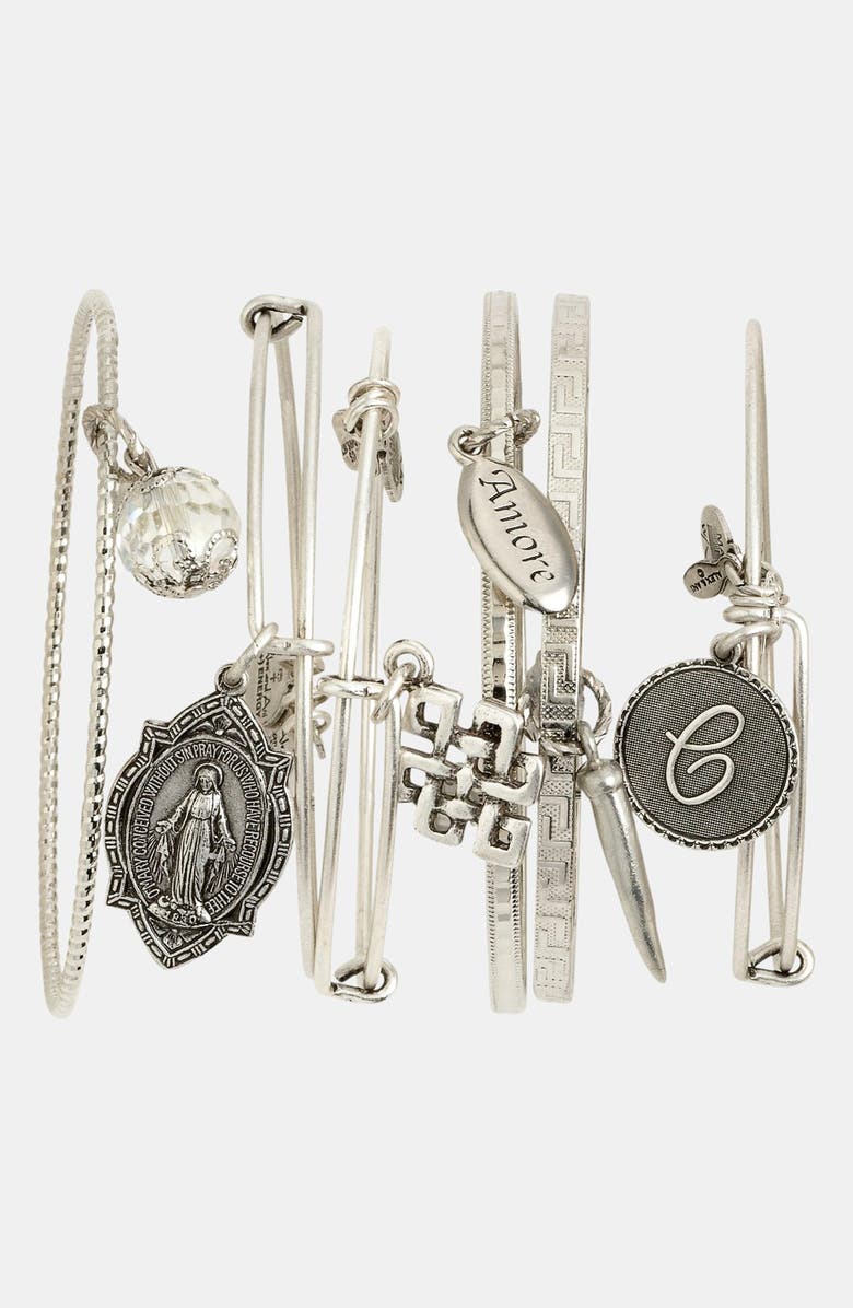 Alex and Ani 'Endless Knot' Expandable Wire Bangle, Alternate, color, 