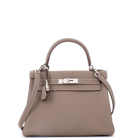 Kelly Handbag Grey Togo with Palladium Hardware 28